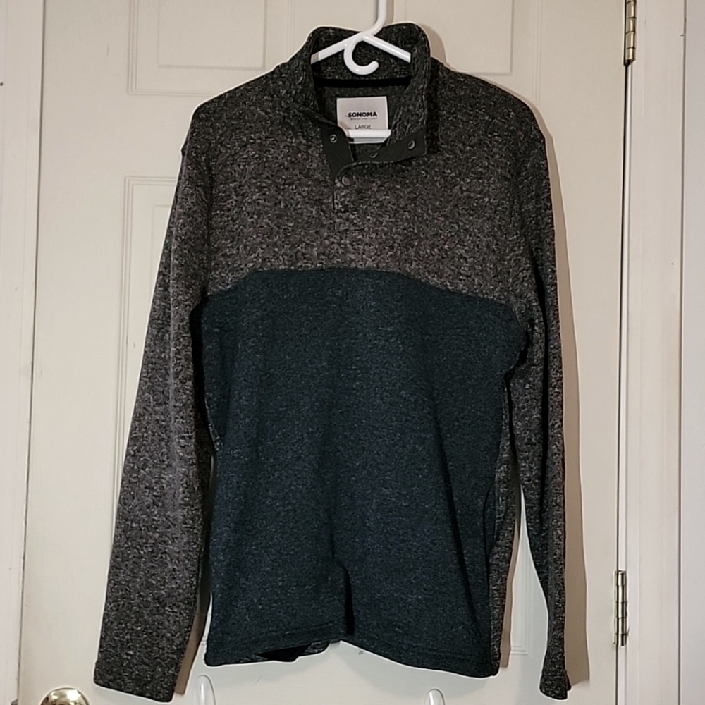 Sonoma Mens Pullover Colorblock Large